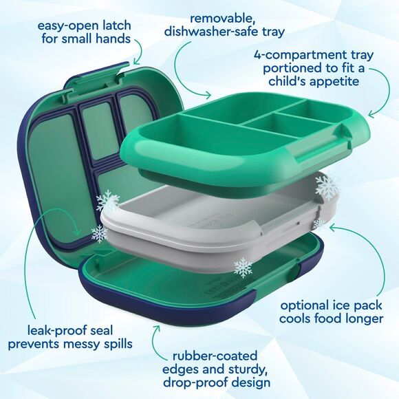 Bentgo Dinosaur 5 Compartment Lunch Box - Picture 5 of 10